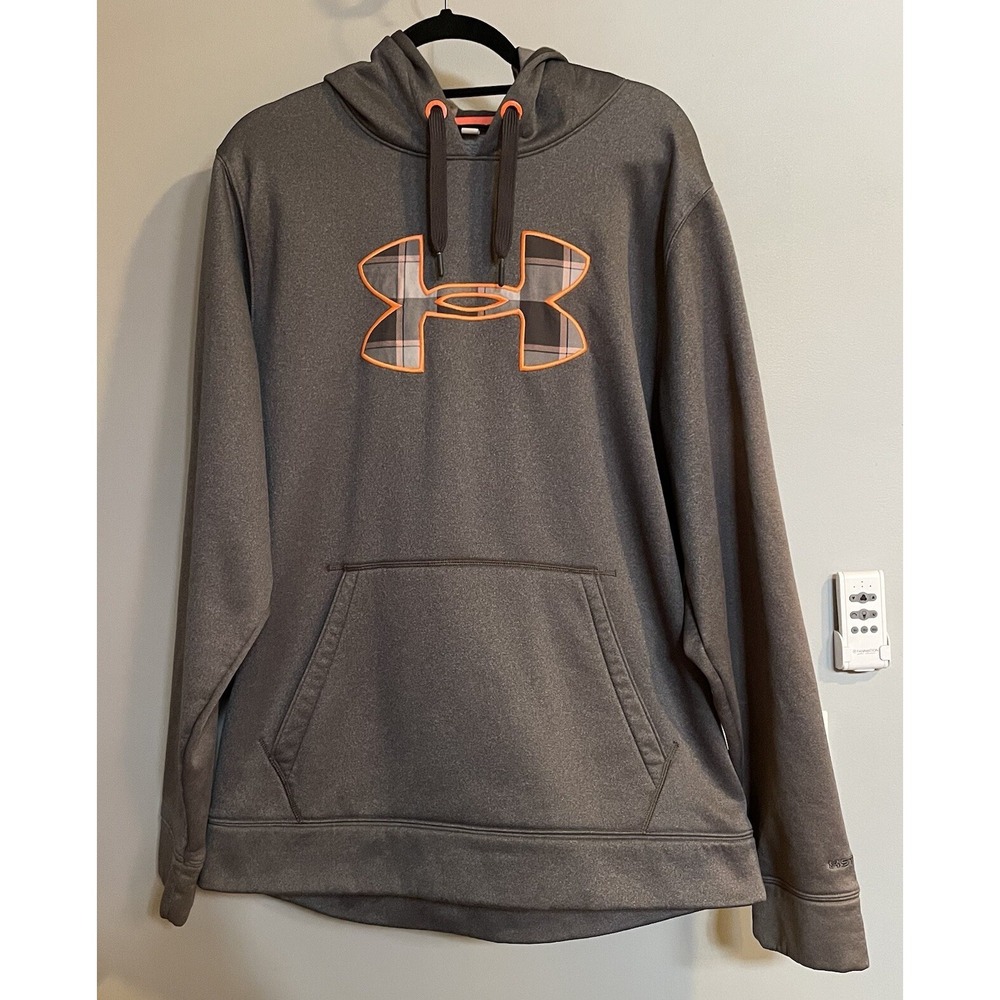 Under Armour Hoodie Storm Loose Pullover Sweatshirt Smooth Fleece Logo Large